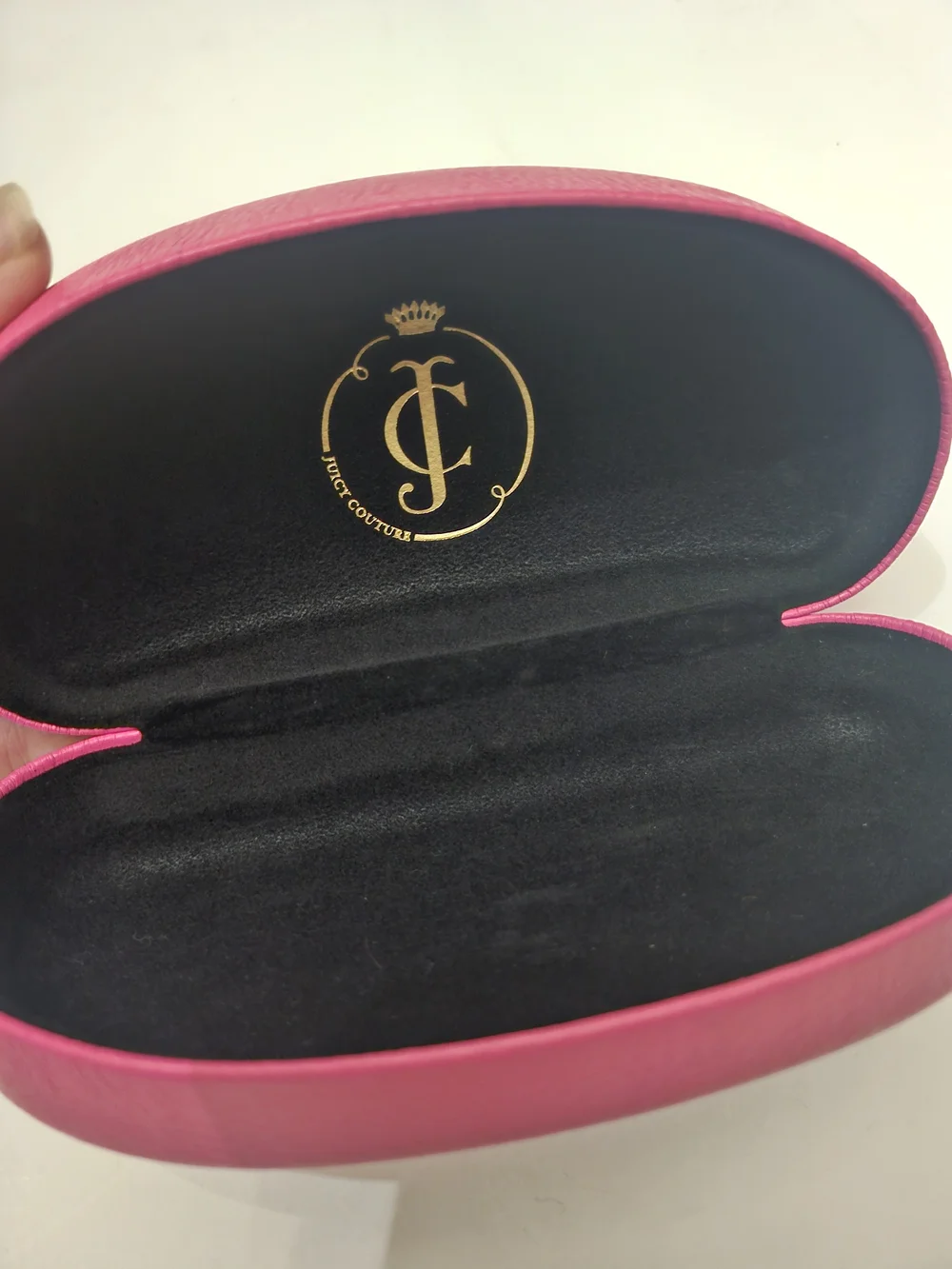 Juicy Couture Pink Embossed Logo Clam Shell Hard Case Sunglasses Glasses